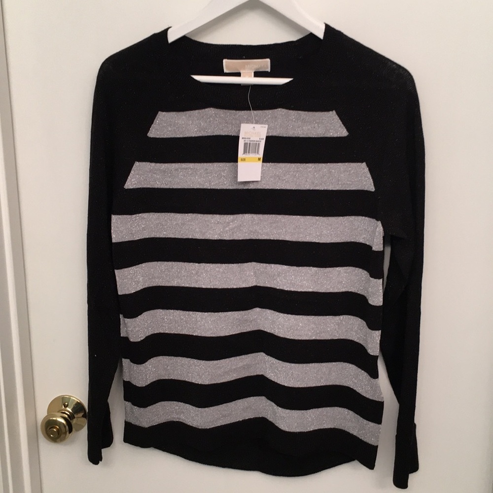 Michael Michael Kors striped shimmery sweater